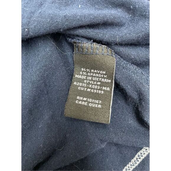 Kim & Cami Navy 3/4 Sleeve Blouse Size Large - Picture 6 of 8